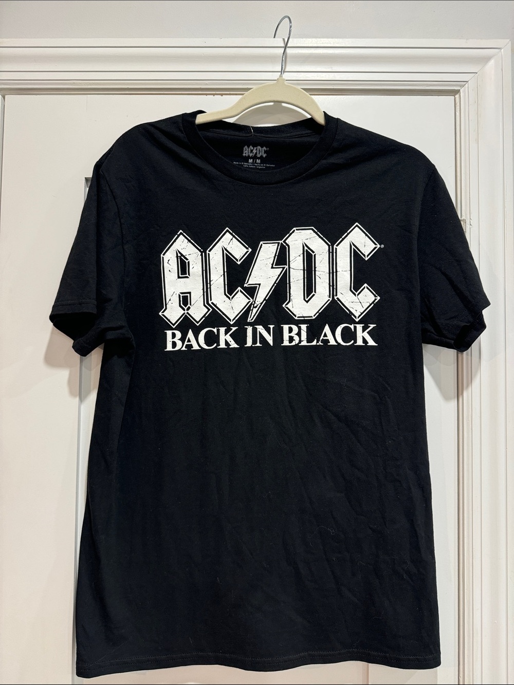 AC/DC Black Graphic 'Back In Black' Tee